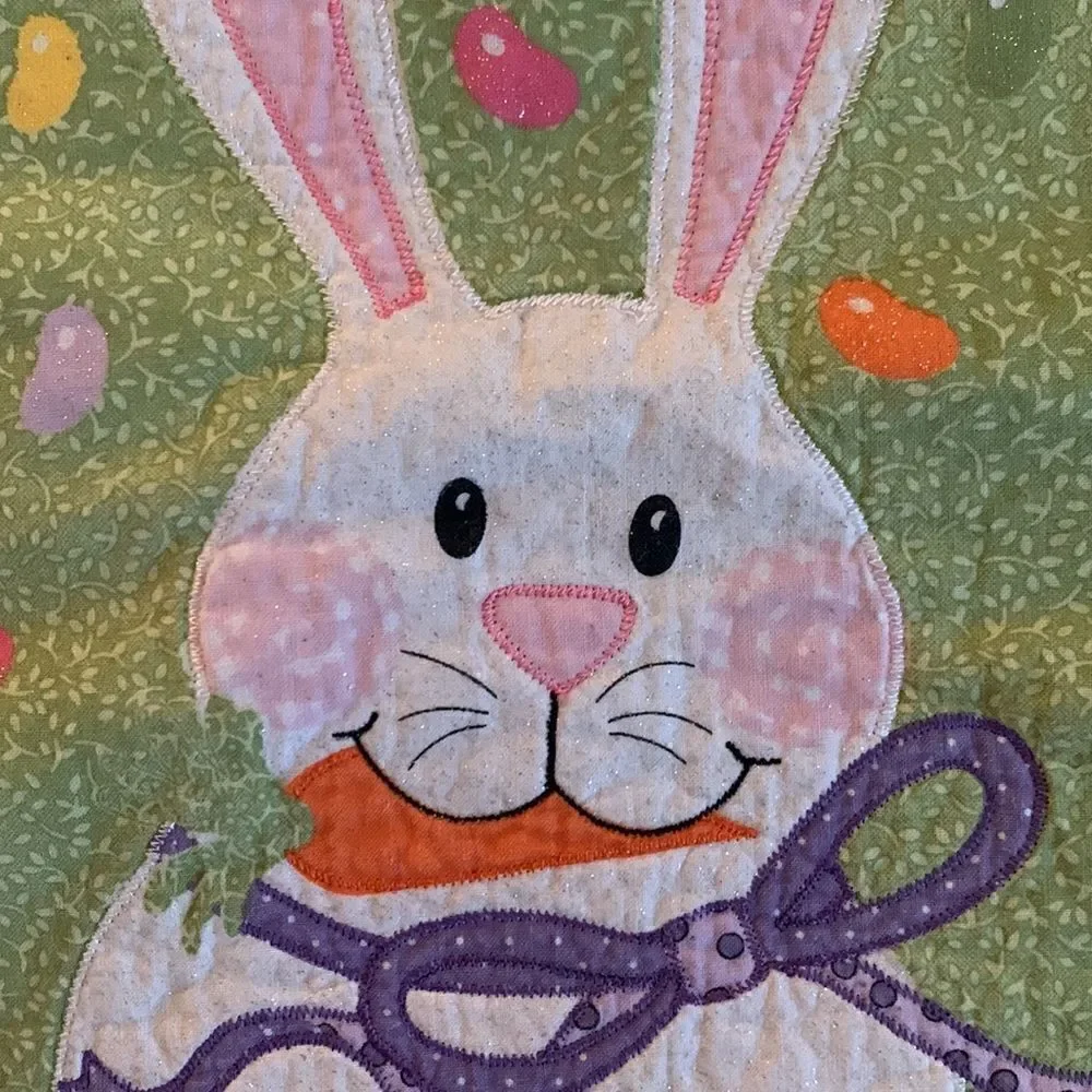 Table Runner Happy Easter  Bunny Jelly Beans Pastel